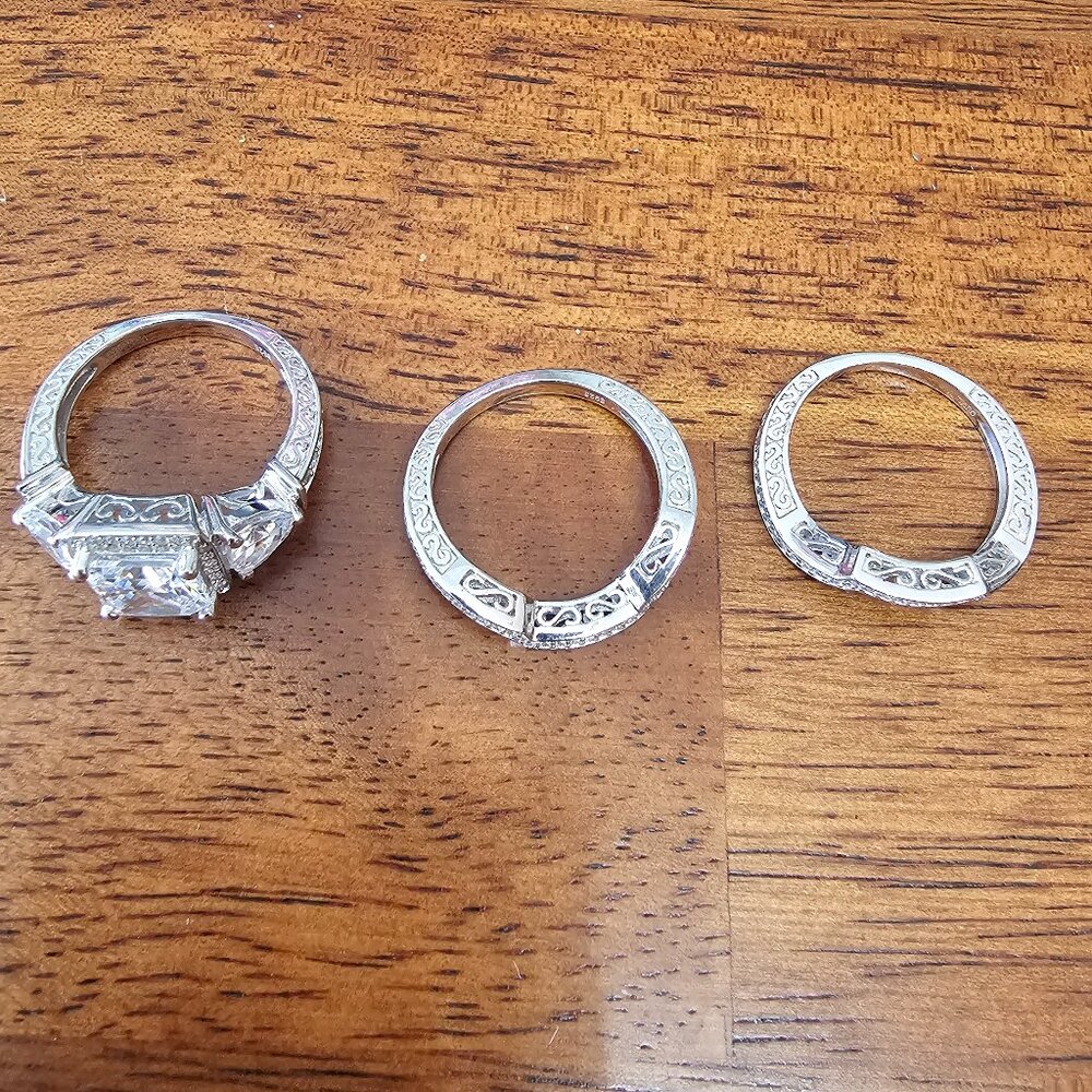 Vancaro Three Piece Stacking Engagement Ring - Picture 6 of 10